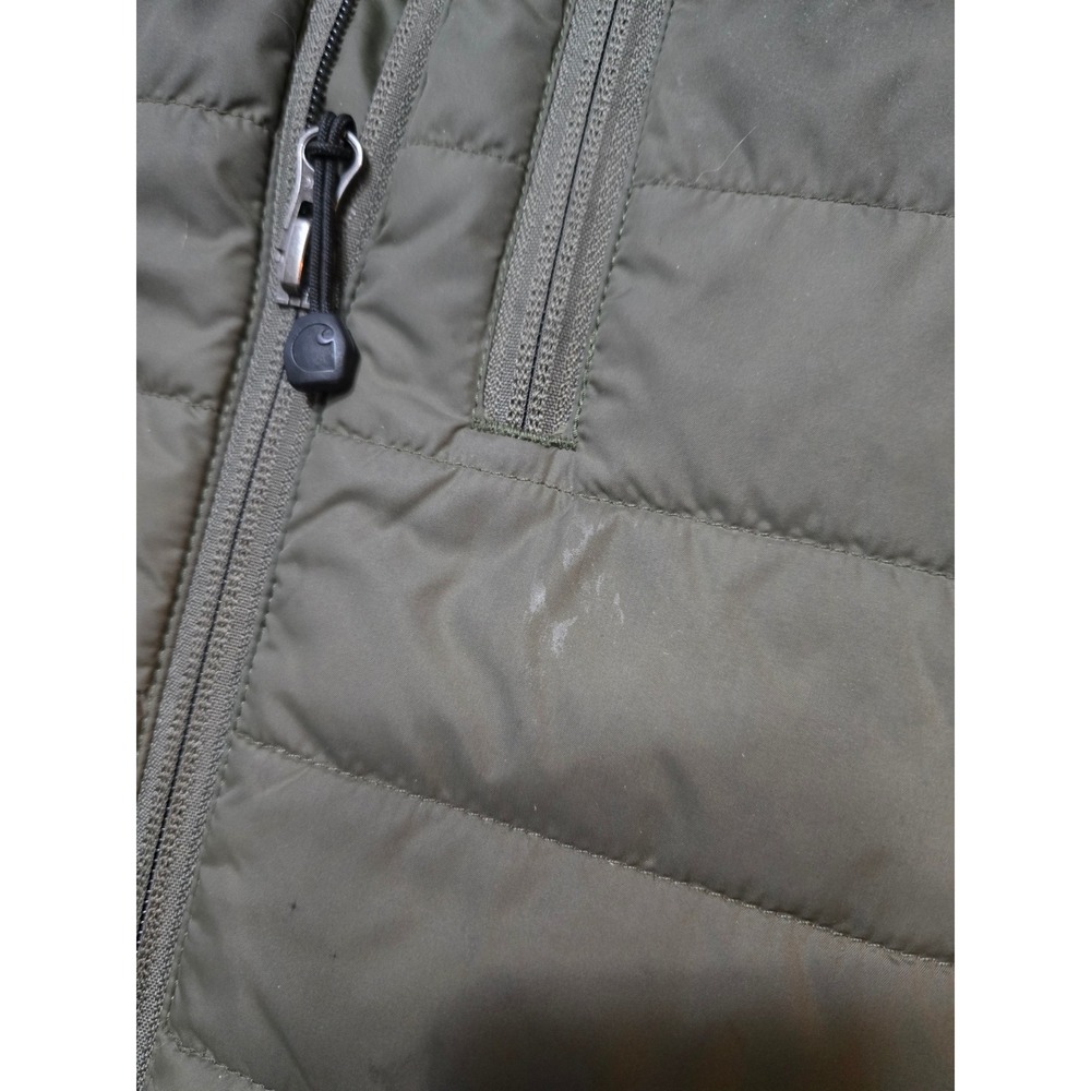 Carhartt Gilliam Vest Mens Medium Olive Green Quilted Puffer Jacket 102286 316 - Picture 3 of 8